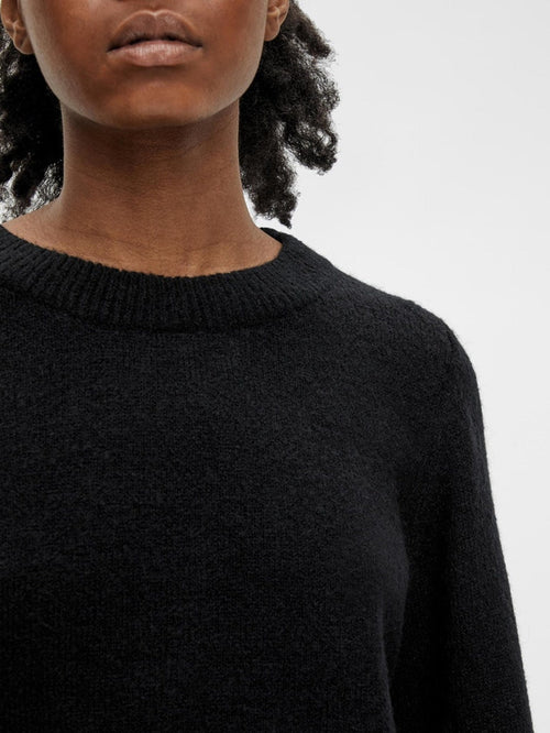 Eve Nonsia Pullover - Black - TeeShoppen Group™ - Knitwear - Object