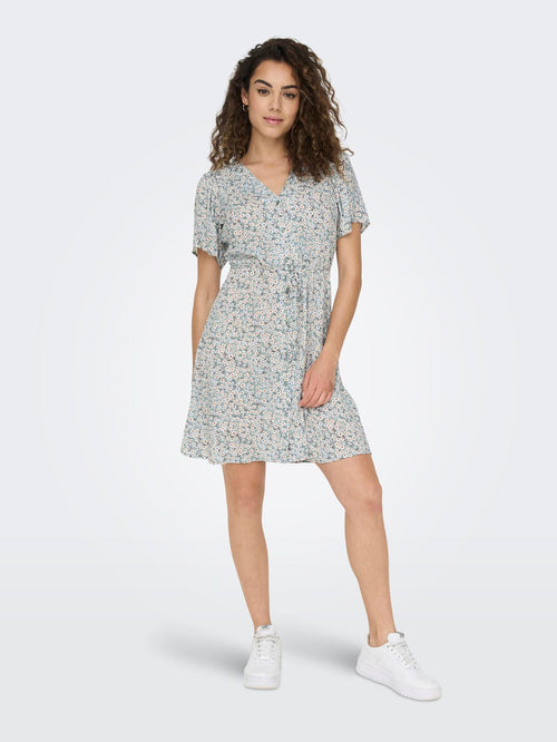 Evida Mini Kjole - Gray Mist - TeeShoppen Group™ - Dress - ONLY