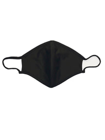 Stoffmaske mit 3 Schichten - schwarz (Bio -Baumwolle)
