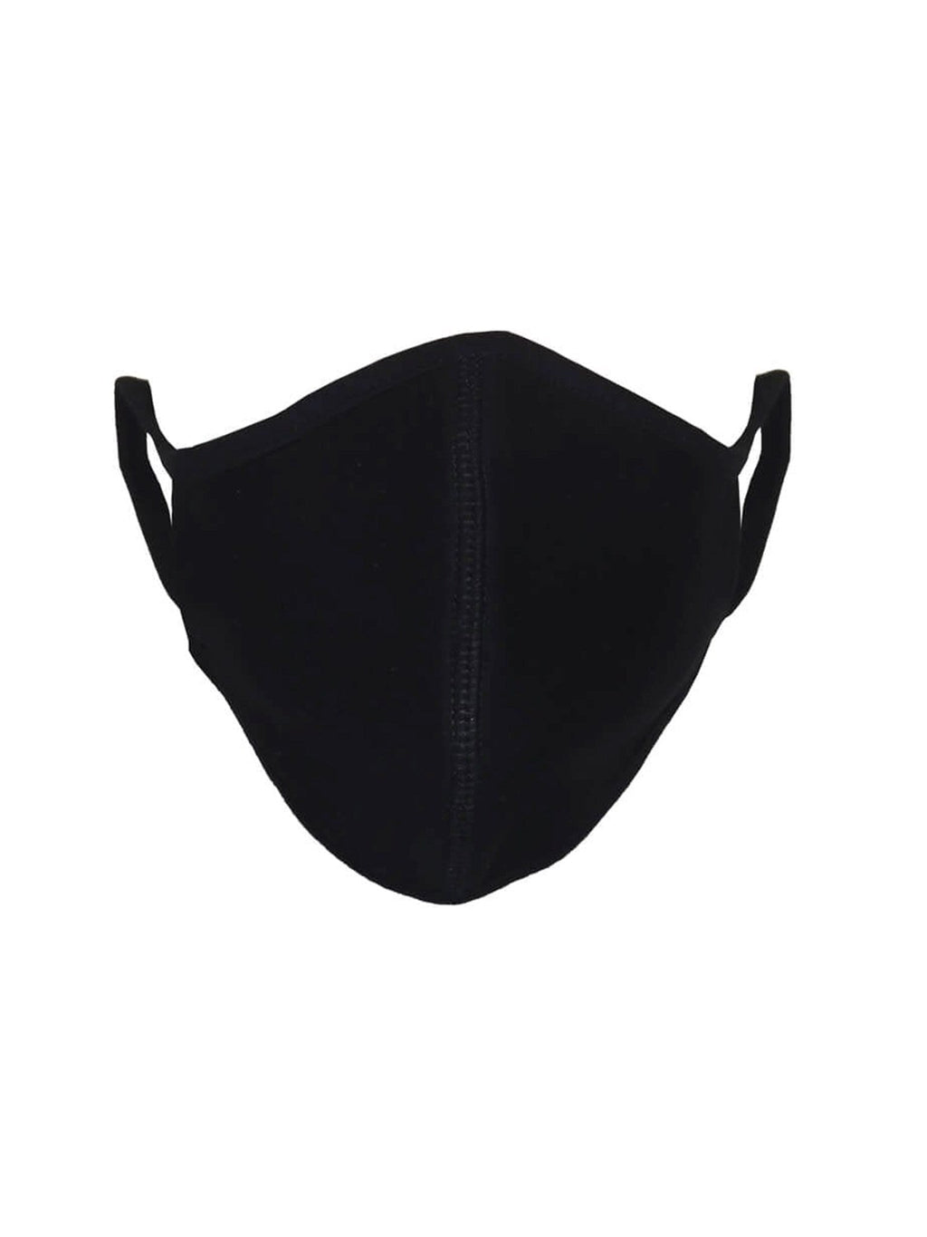Stoffmaske mit 3 Schichten - schwarz (Bio -Baumwolle)