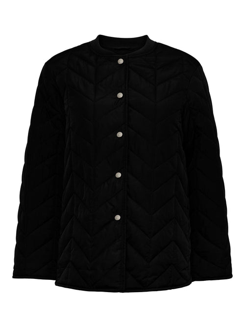 Fawn Short Quilted Jacket - Black - TeeShoppen Group™ - Jacket - PIECES