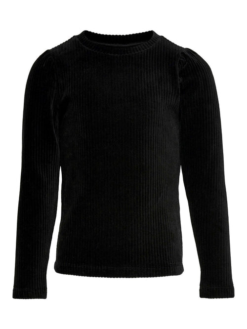Fenja Puff Sweater - Black - TeeShoppen Group™ - Knitwear - Kids Only