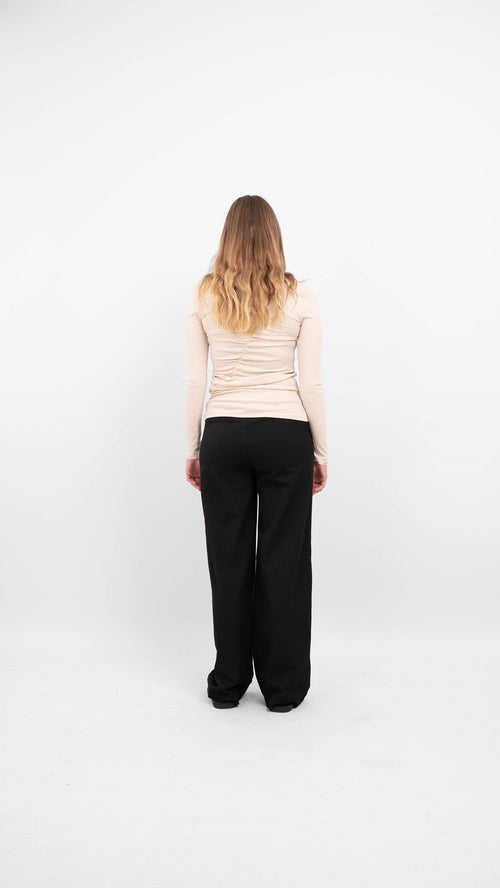 Jamie Long Sleeved Top - Sandshell - TeeShoppen Group™ - Formal Shirts & Blouses - Object