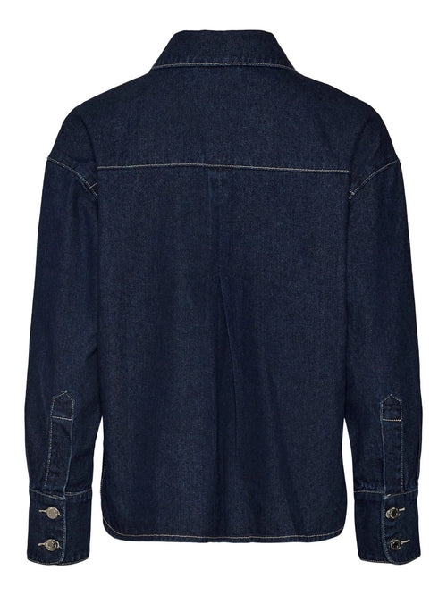 Josie Denim shirt - Dark Blue Denim - TeeShoppen Group™ - Formal Shirts & Blouses - Vero Moda