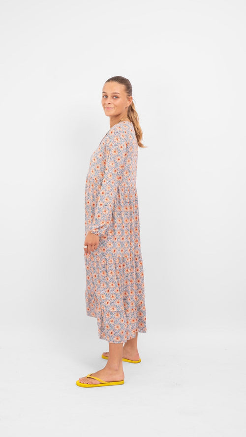 Julia flowered dress - Blue - TeeShoppen Group™ - Dress - Amis de Copenhague
