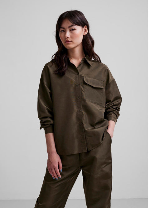 Jylla Shirt - Grape Leaf - TeeShoppen Group™ - Formal Shirts & Blouses - PIECES