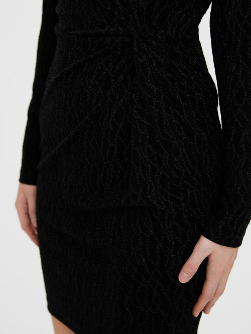 Kanz Mini Kjole - Black Lurex - TeeShoppen Group™ - Dress - Vero Moda