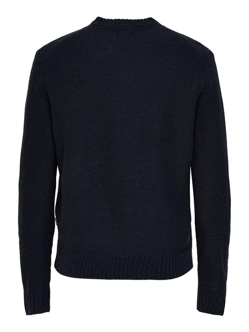 Kevin Crew Neck - Dark Navy - TeeShoppen Group™ - Knitwear - Only & Sons