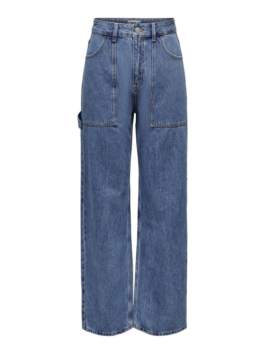 Kirsi breite Jeans - mittelblauer Denim