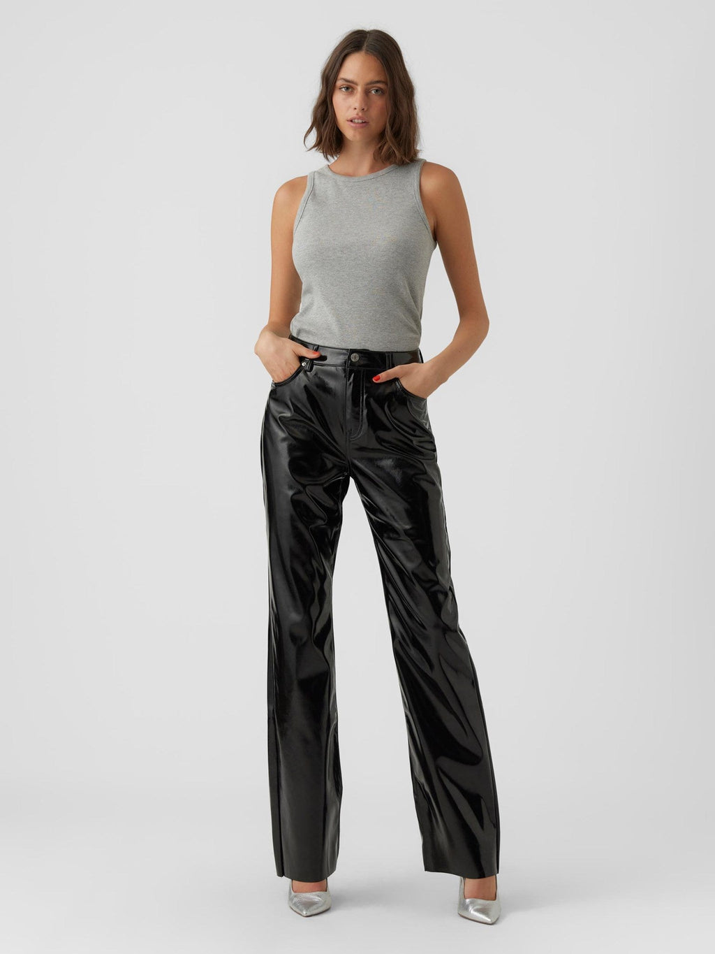 Kithy Lose Glossy Pants - Schwarz