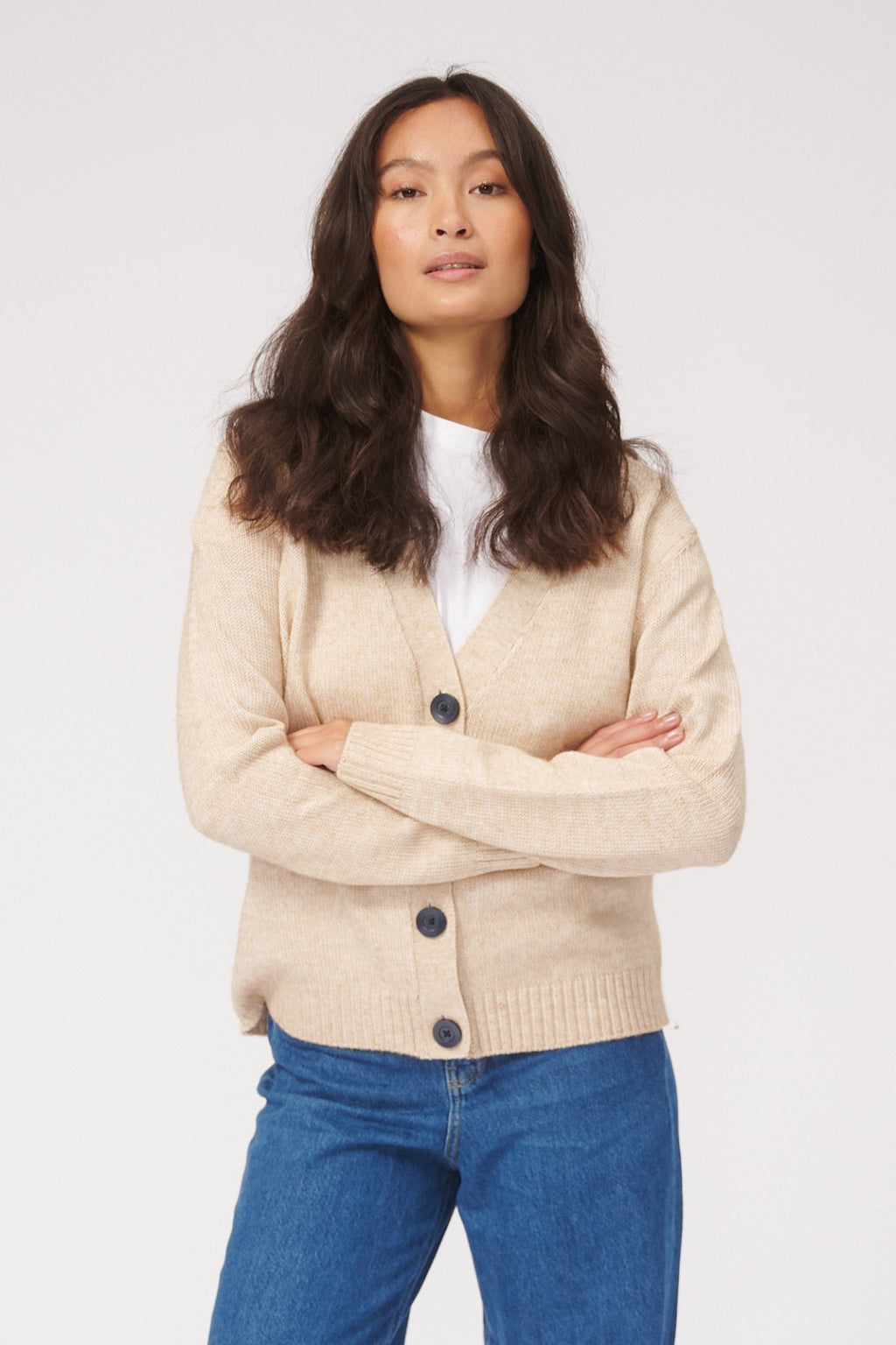 Knitted Cardigan - Beige