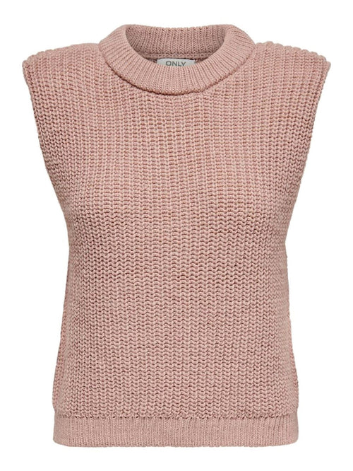 Knitted Vest - Rose Dawn - TeeShoppen Group™ - Knitwear - ONLY