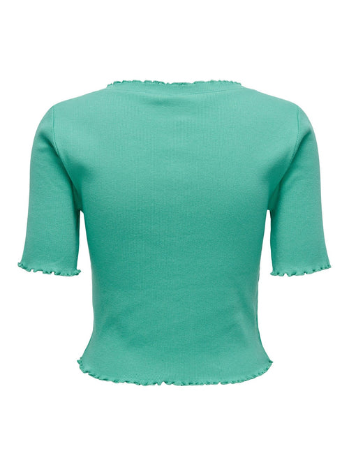 Laila Button Top - Marine Green - TeeShoppen Group™ - Knitwear - ONLY
