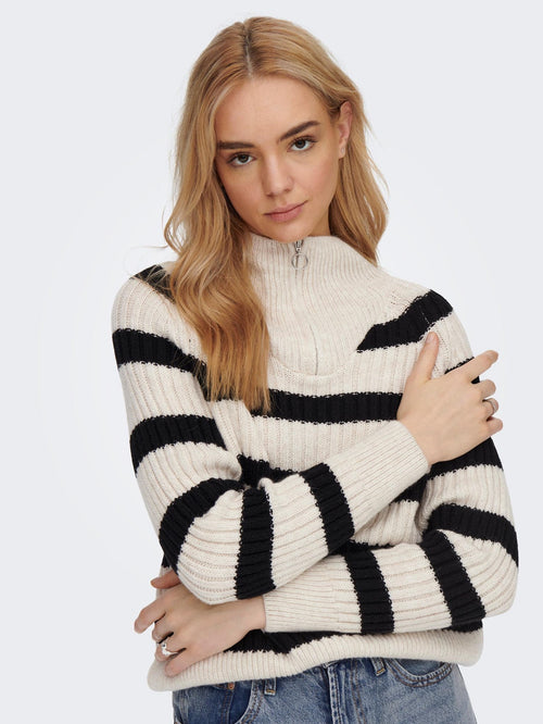 Leise Freya Pullover Strik - Sort - TeeShoppen Group™ - Knitwear - ONLY