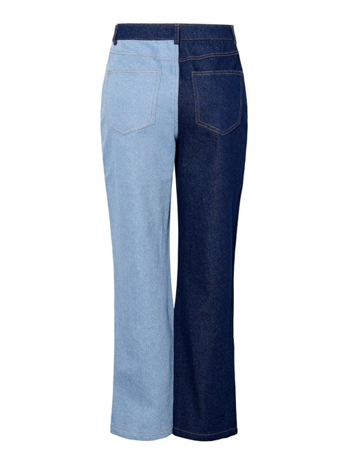 Lena Straight Denim Bukser - Light Blue Denim - TeeShoppen Group™ - Jeans - PIECES