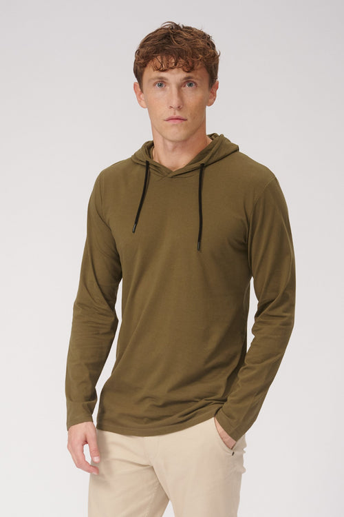Light hoodie - Olive - TeeShoppen Group™ - Shirt - TeeShoppen
