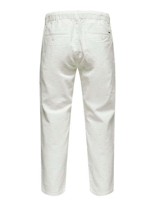 Linen Pants - White - TeeShoppen Group™ - Pants - Only & Sons