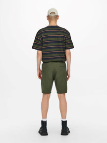 Linus -Leinen Shorts - Olive Night