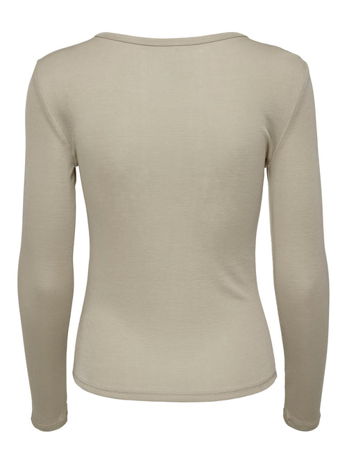 Liv Langærmet T-Shirt - Pure Cashmere - TeeShoppen Group™ - T-shirt - ONLY