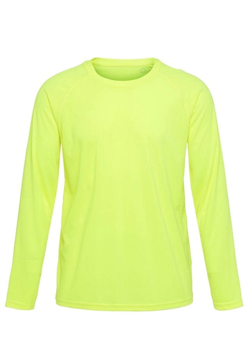 Long-sleeved Training T-shirt - Neon Yellow - TeeShoppen Group™ - T-shirt - TeeShoppen