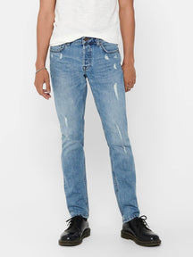 Loom Slim Fit Can Jeans - Blue Denim