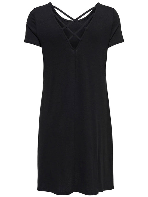 Loose dress with back details - Black - TeeShoppen Group™ - Dress - ONLY
