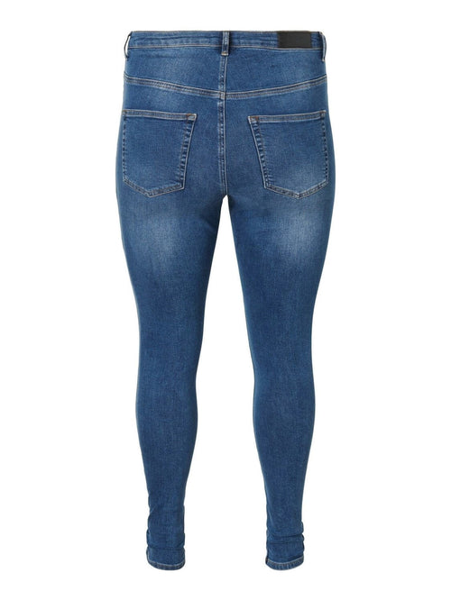 Lora Jeans high-waisted (Curve) - Medium blue denim - TeeShoppen Group™ - Jeans - Vero Moda Curve