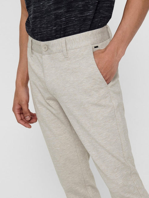 Mark Pants - Beige (stretch pants) - TeeShoppen Group™ - Pants - Only & Sons