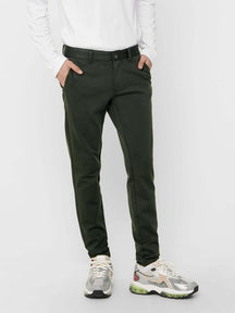 Mark Pants - Dark green (patterned)