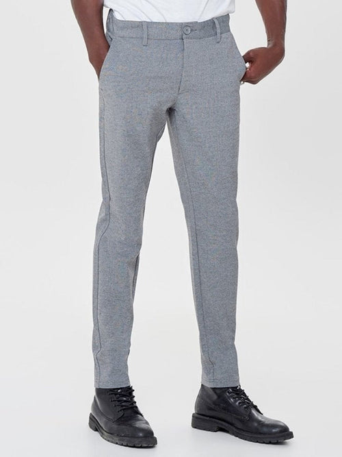 Mark Pants - Light gray (stretch pants) - TeeShoppen Group™ - Pants - Only & Sons