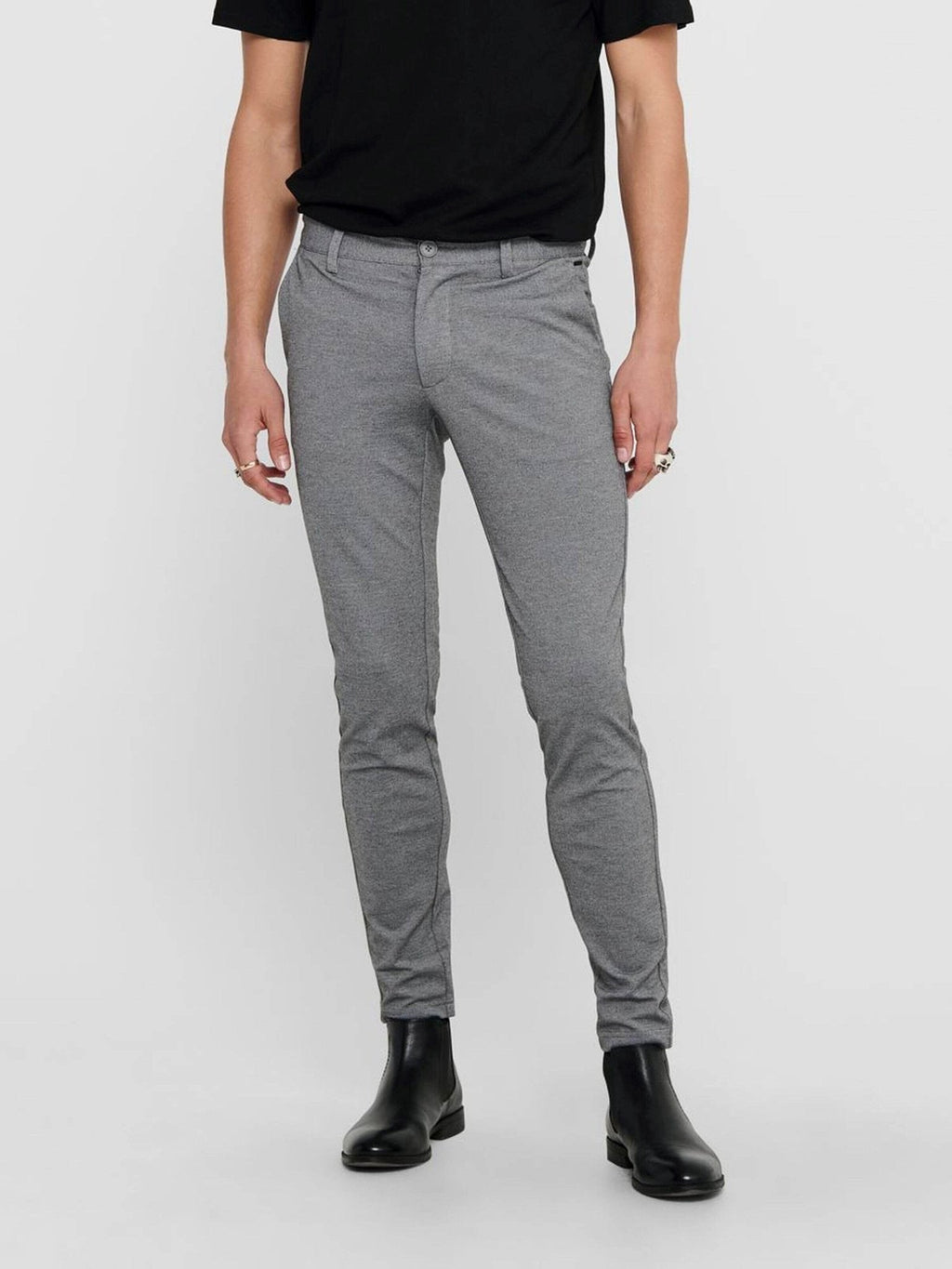 Mark Pants - Light gray (stretch pants)