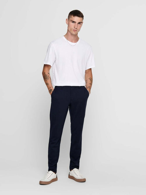 Mark Pants - Navy (stretch pants) - TeeShoppen Group™ - Pants - Only & Sons