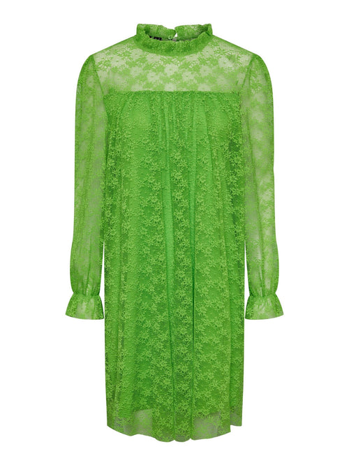 May Lace Maxi Kjole - Grass Green - TeeShoppen Group™ - Dress - PIECES