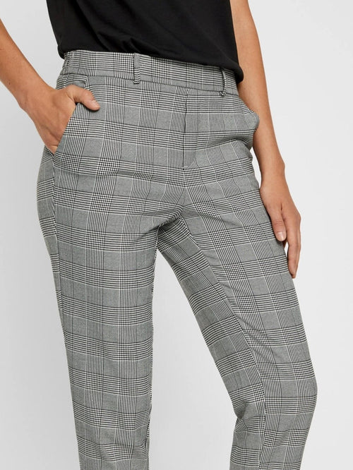 Maya Pants with dice - Gray / White - TeeShoppen Group™ - Pants - Vero Moda