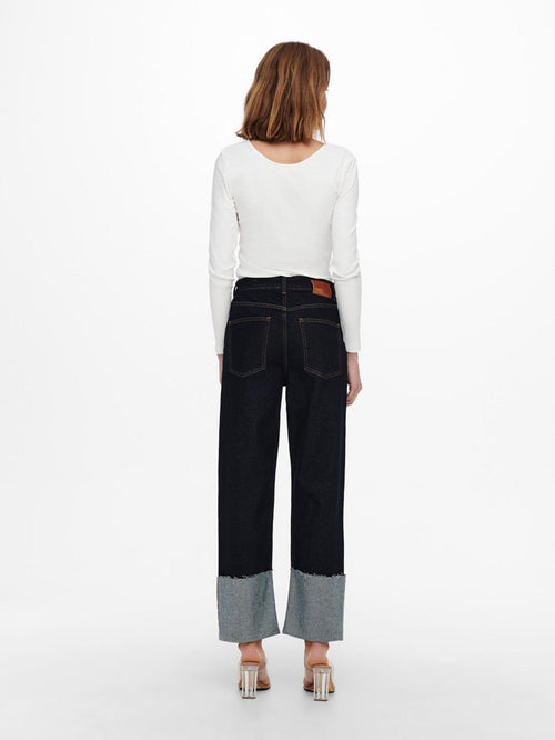Megan High Waist Jeans - Denim Blue - TeeShoppen Group™ - Pants - ONLY