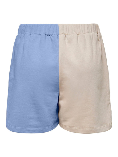 Mera Color Blocks Shorts - Sand / Blue - TeeShoppen Group™ - Shorts - Jacqueline de Yong