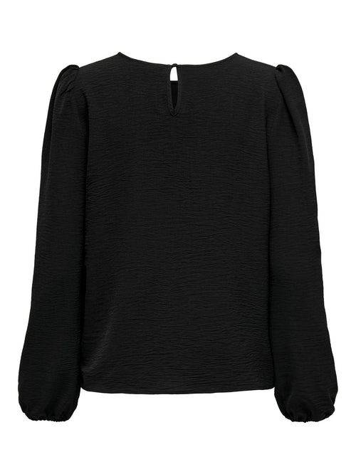Mette O-Neck Blouse - Black - TeeShoppen Group™ - Formal Shirts & Blouses - ONLY