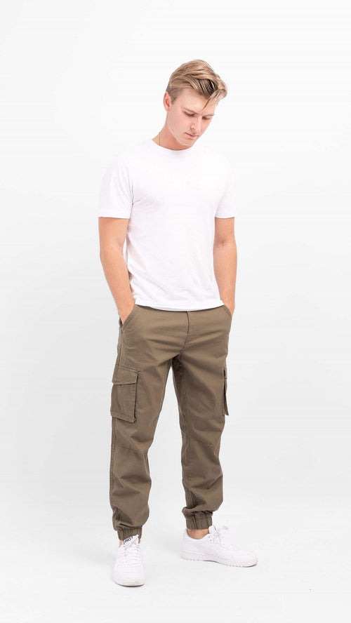 Mike cargo pants - Olive - TeeShoppen Group™ - Pants - Only & Sons