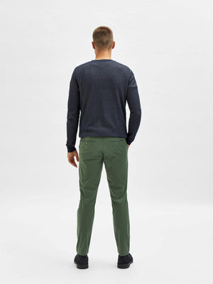 Miles Flex Chino Pants - Bronze Green (organic cotton) - TeeShoppen Group™ - Pants - Selected Homme