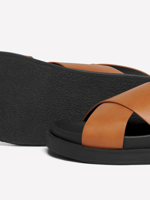 Minnie Slingback Sandal - Cognac - TeeShoppen Group™ - Shoes - ONLY