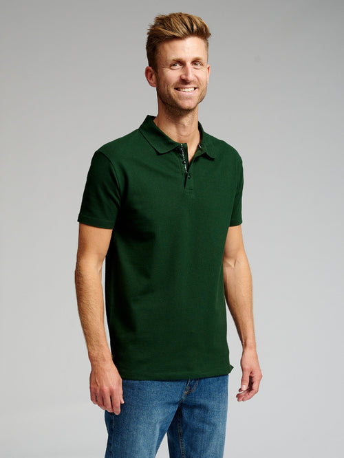Muscle Polo Shirt - Dark Green - TeeShoppen Group™ - T-shirt - TeeShoppen