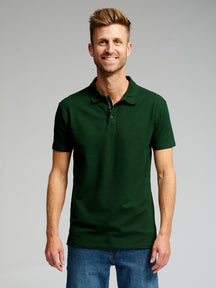 Muskelpoloshirt - dunkelgrün