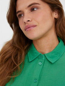 Natali 3/4 Overshirt - Holly Green