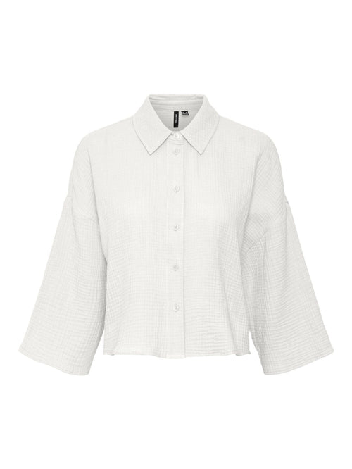 Natali Crop Shirt - Snow White - TeeShoppen Group™ - Formal Shirts & Blouses - Vero Moda