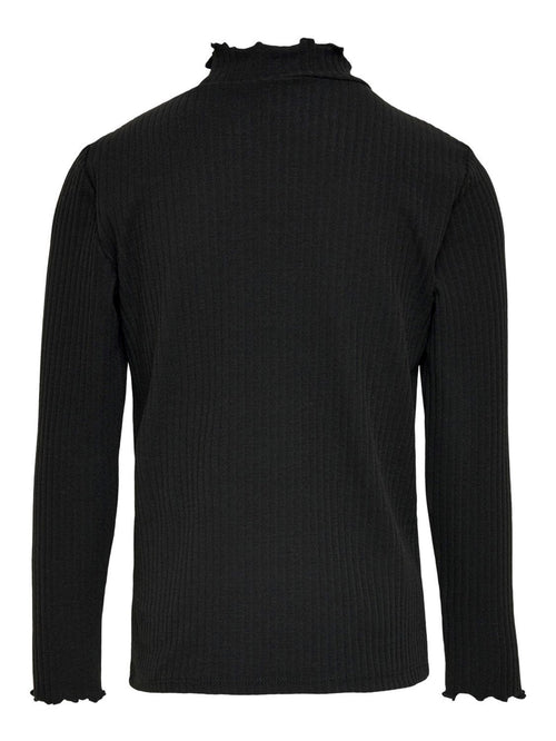 Nella long-sleeved sweater - Black - TeeShoppen Group™ - T-shirt - Kids Only