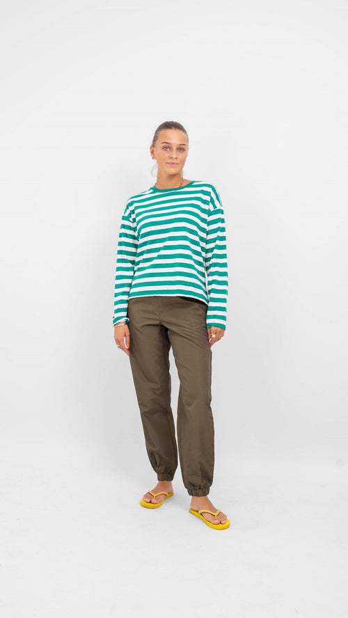 Nelli Long Sleeve Sweater - Green - TeeShoppen Group™ - T-shirt - Vero Moda
