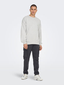 Next Cargo Pants - Grey Pinstripe