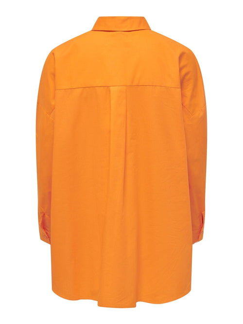 Nicole Shirt - Flame Orange - TeeShoppen Group™ - Formal Shirts & Blouses - ONLY