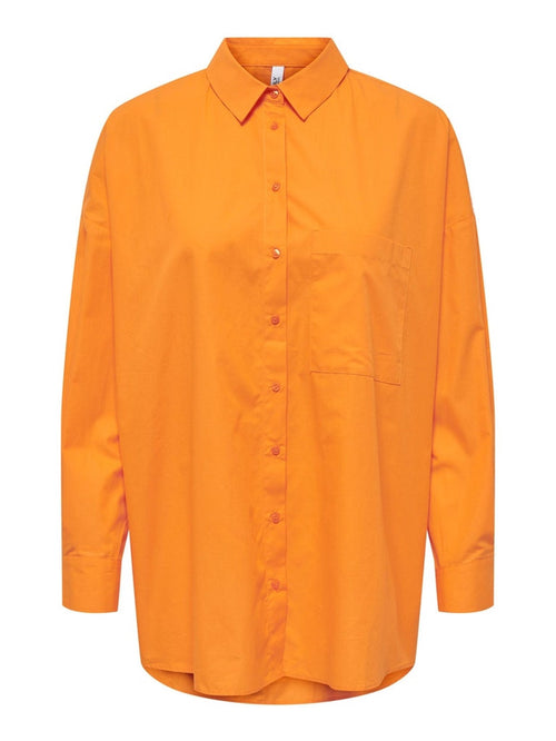 Nicole Shirt - Flame Orange - TeeShoppen Group™ - Formal Shirts & Blouses - ONLY