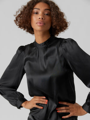 Noa Bluse - Sort - TeeShoppen Group™ - Formal Shirts & Blouses - Vero Moda